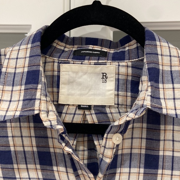 R13 plaid shirt - size small - Picture 2 of 6